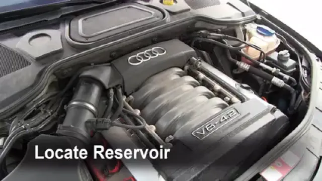 2004 Audi A8 Quattro L 4.2L V8 Líquido limpiaparabrisas Agregar líquido